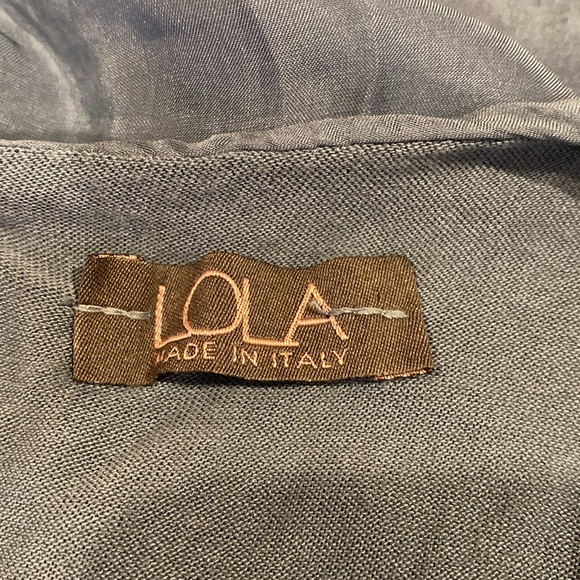 LOLA fabulous silk/viscous asymmetrical top, made in Italy, size M - Picture 10 of 16